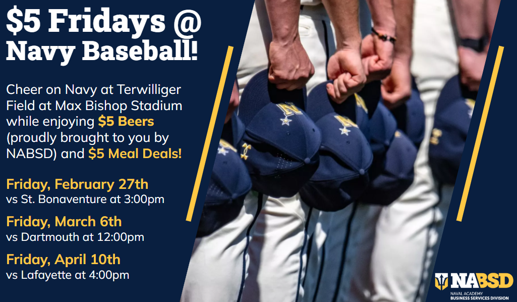$5 Fridays @ Navy Baseball
