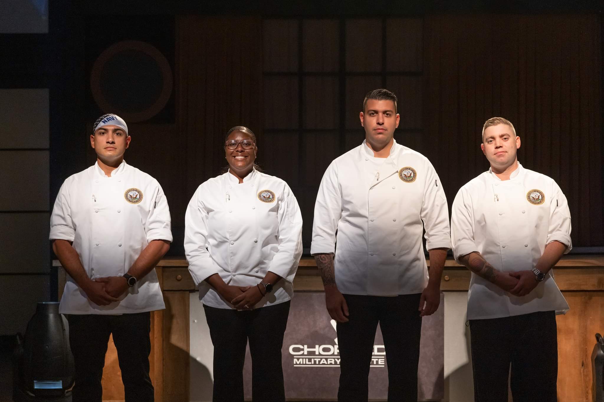 Chopped Kitchen's military chef contestants.